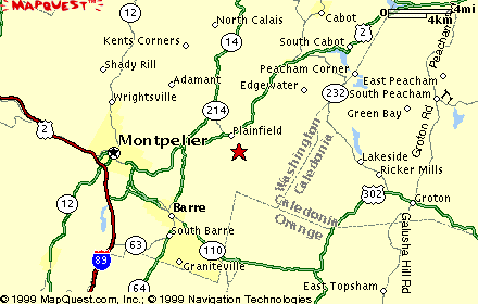 Plainfield Map courtesy of www.mapquest.com