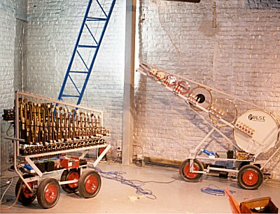 Array of computer-controlled instruments in the performance space